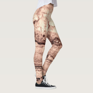 Moderner brauner beige Sepa verbrannter orangerer  Leggings