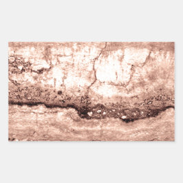 Moderner brauner beige Sepa verbrannter orangerer Rechteckiger Aufkleber