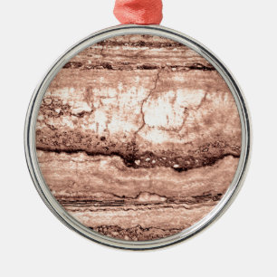 Moderner brauner beige Sepa verbrannter orangerer  Silbernes Ornament