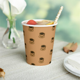 Moderner brauner, gemütlicher Kaffee-Cup aus dem M Pappbecher