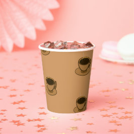 Moderner brauner, gemütlicher Kaffee-Cup aus dem M Pappbecher