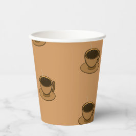 Moderner brauner, gemütlicher Kaffee-Cup aus dem M Pappbecher