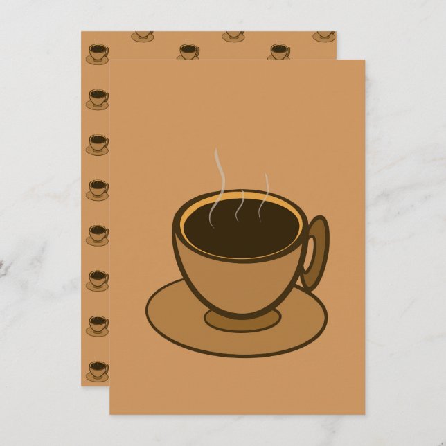 Moderner brauner, gemütlicher Kaffee-Cup im Mittel (Vorne/Hinten)