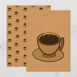 Moderner brauner, gemütlicher Kaffee-Cup im Mittel