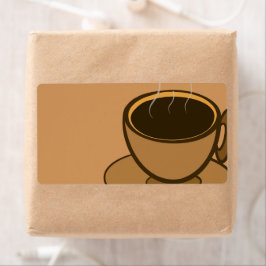 Moderner brauner, gemütlicher Kaffee-Cup im Mittel