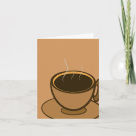 Moderner brauner, gemütlicher Kaffee-Cup im Mittel