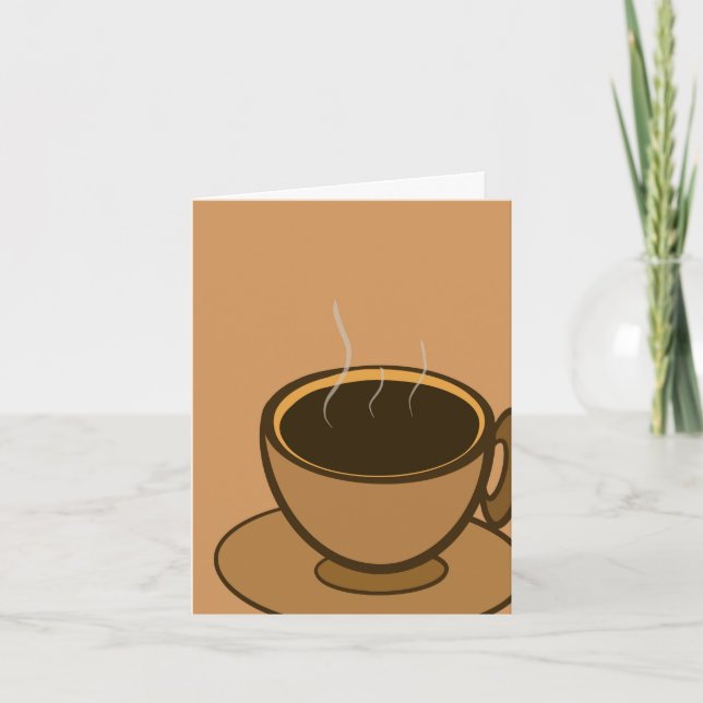 Moderner brauner, gemütlicher Kaffee-Cup im Mittel (Vorderseite)