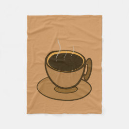 Moderner brauner, gemütlicher Kaffee-Cup im Mittel Fleecedecke