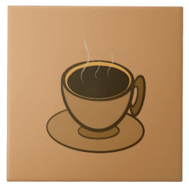 Moderner brauner, gemütlicher Kaffee-Cup im Mittel Fliese