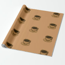 Moderner brauner, gemütlicher Kaffee-Cup im Mittel