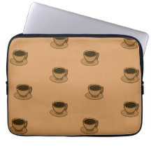 Moderner brauner, gemütlicher Kaffee-Cup im Mittel