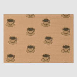 Moderner brauner, gemütlicher Kaffee-Cup im Mittel Seidenpapier