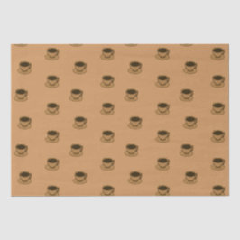 Moderner brauner, gemütlicher Kaffee-Cup im Mittel Seidenpapier