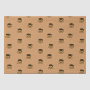 Moderner brauner, gemütlicher Kaffee-Cup im Mittel Seidenpapier