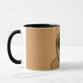 Moderner brauner, gemütlicher Kaffee-Cup im Mittel Tasse