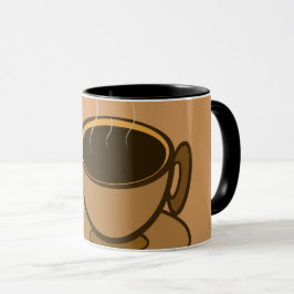Moderner brauner, gemütlicher Kaffee-Cup im Mittel Tasse
