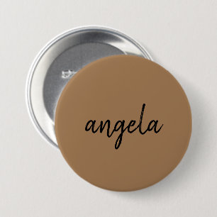 Moderner brauner individuelle Name Button