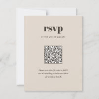 Moderner brauner Trendy Mix Match Wedding QR Code