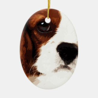 moderner brauner unbekümmerter Königcharles Keramik Ornament