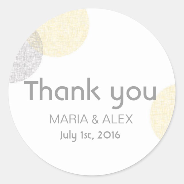 Moderner Briefpresse-Stilticker Runder Aufkleber (Vorderseite)