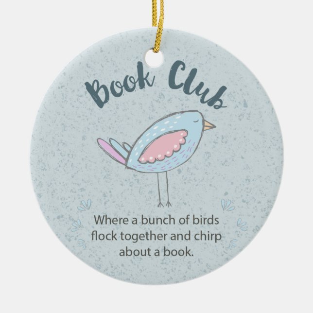 Moderner Buchclub Funny Bunch Keramik Ornament (Vorne)