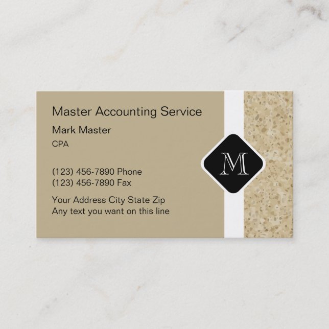 Moderner Buchhalter Businesscards Visitenkarte (Vorderseite)