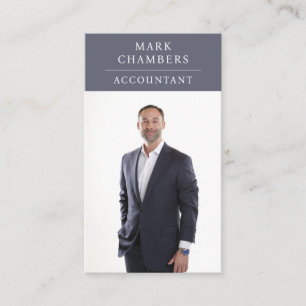Moderner Buchhalter für Berufliches Business Foto Visitenkarte