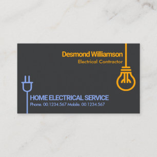 Moderner Bulb-Power-Stecker Elektroantriebe Visitenkarte