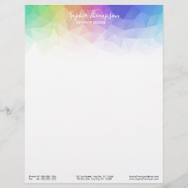 Moderner bunter Regenbogen polygonal - Briefkopf