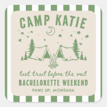 Moderner Camping Camp Junggeselinnen-Abschied