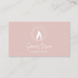 Moderner Candle Maker Blush Pink Minimal Candlemak Visitenkarte