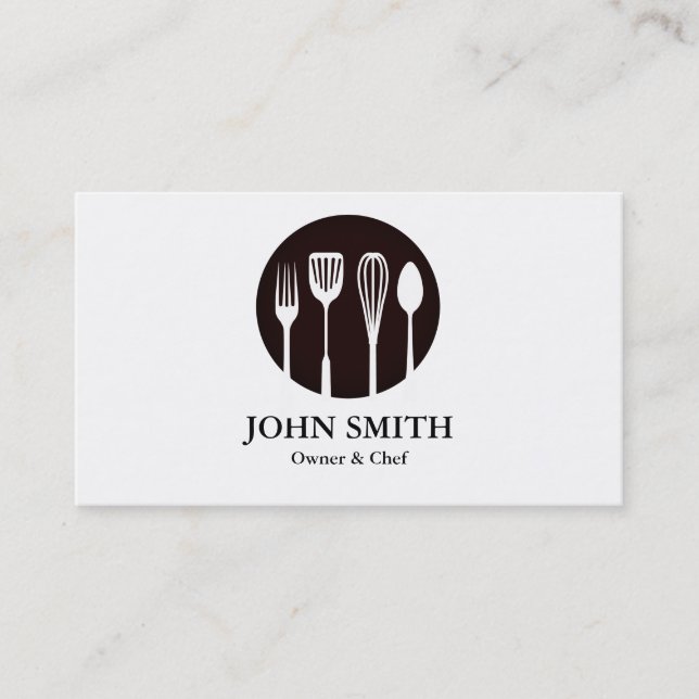 Moderner Catering, Restaurant, Koch Visitenkarte (Vorderseite)
