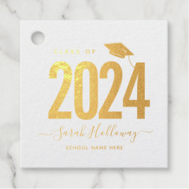 Moderner Chic Abschluss Blush Pink Grad Party Geschenkanhänger