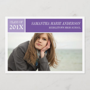 Moderner Chic Abschluss Einladung - Lila / Violett