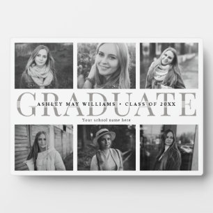 Moderner Chic Abschluss Keepake FotoCollage Fotoplatte