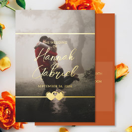 Moderner Chic Add Foto Hochzeit Einladung