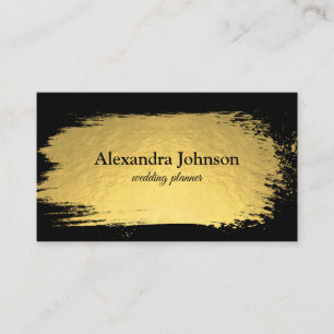 Moderner Chic Black and Gold Foil Luxus Visitenkarte