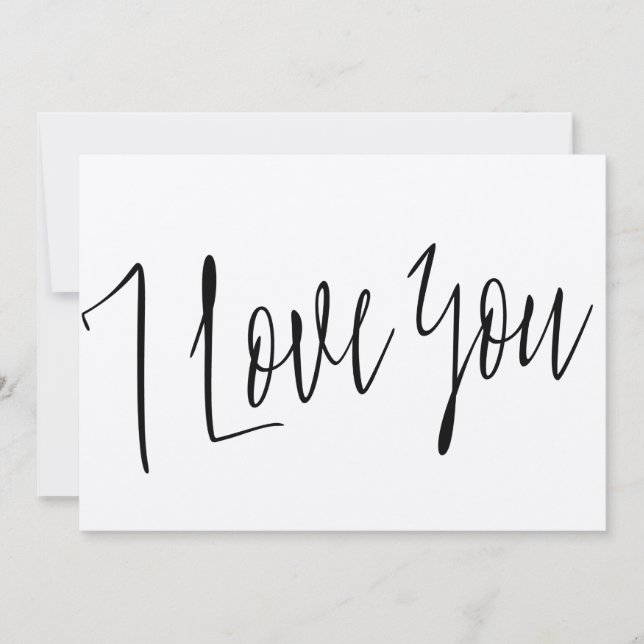 Moderner Chic Calligrafy Style "I Liebe you" (Vorderseite)