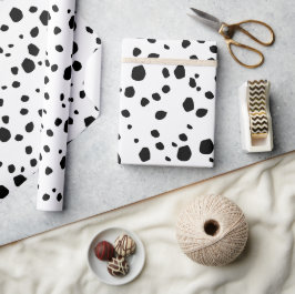 Moderner Chic Dalmatiner Hund Tierdruckmuster Geschenkpapier
