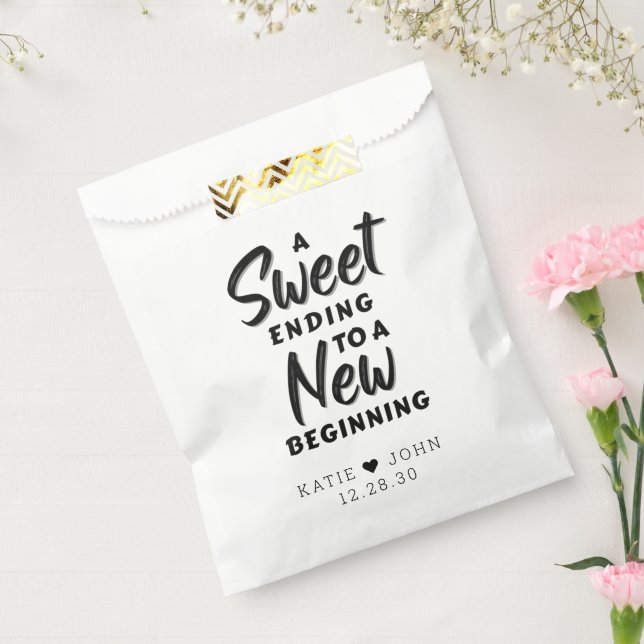 Moderner Chic Ein süß und ein neuer Anfang Geschenktütchen (Versiegelt)