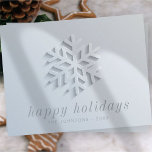 Moderner Chic Elegante Feiertagskarte<br><div class="desc">Design setzt sich aus moderner und schicker Schneeflocke zusammen. Erhältlich hier: http://www.zazzle.com/store/selectpartysupplies</div>