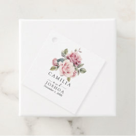 Moderner Chic Elegante Romantische Rosa Hochzeit Geschenkanhänger