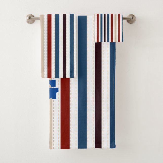 Moderner Chic gestreift Badhandtuch Set (Insitu)
