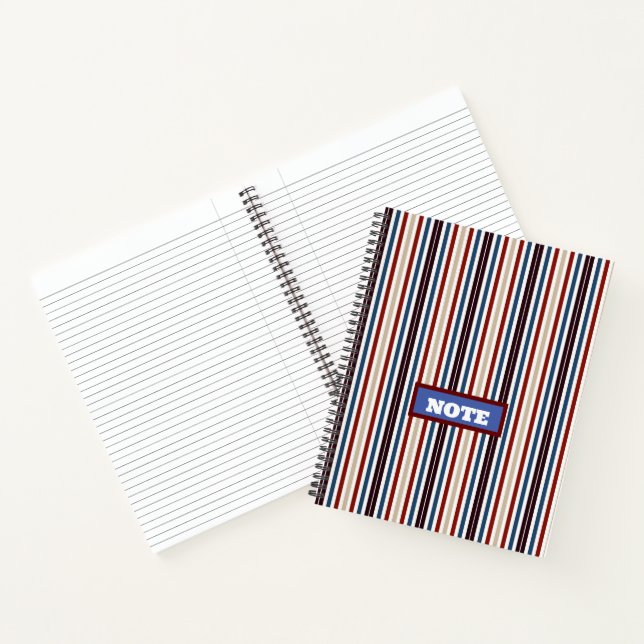 Moderner Chic gestreift Notizbuch (Innenseite)