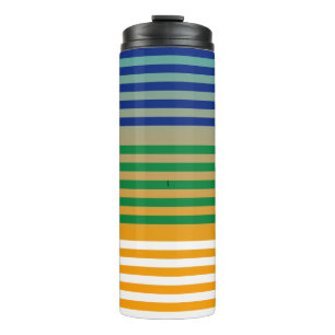 Moderner Chic gestreift Thermosbecher