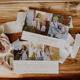 Moderner Chic | Gold Foto Collage Weihnachtsnachte Feiertagskarte