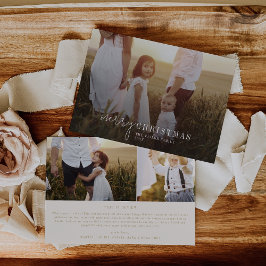 Moderner Chic | Gold Foto Overlay Christmas News Feiertagskarte