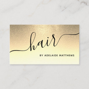 Moderner Chic Gold Glitzer Hair Salon Friseursalon Visitenkarte