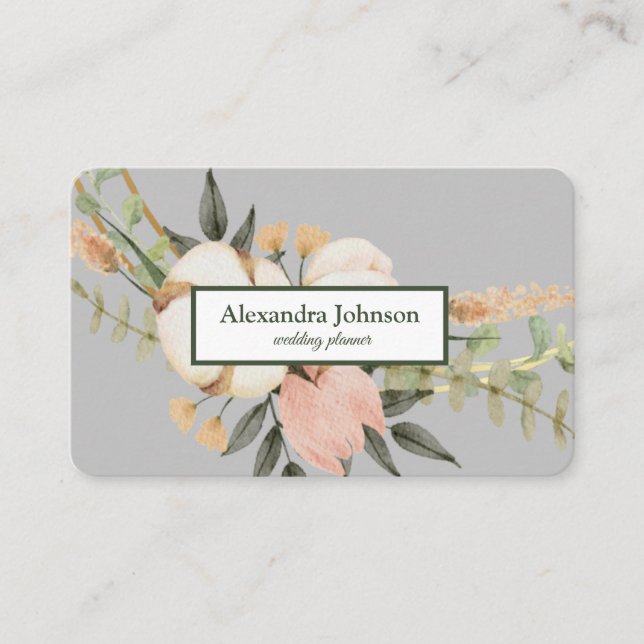 Moderner Chic Gold Leaf Foil Luxus Visitenkarte (Vorderseite)