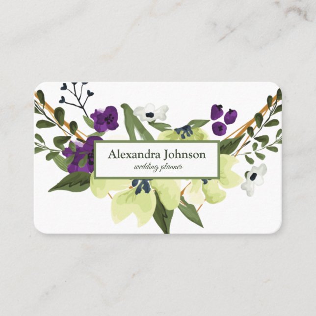 Moderner Chic Gold Leaf Foil Luxus Visitenkarte (Vorderseite)